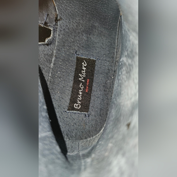 Bruno Marc Black Leather Brogue Ankle Boots Size 6.5 - Picture 2 of 7